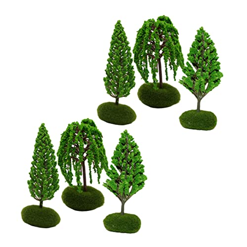 LOLIPPYY 6 Stck Teiliges Miniatur Straßenbäume Realistische Landschaftsbäume Modell für Mikro szenerien Detailgetreu Leicht für Architektur Diorama BAU von LOLIPPYY