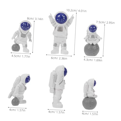 LOLIPPYY 6 Stück Mini Astronaut Figuren aus Resin Weltraum Kuchen Dekoration Wiederverwendbare Planet Tortendeko für Kindergeburtstag Detailreiche Desktop Ornamente Leicht zu Reinigen LOLIPPYY 6 Stück Mini Astronaut Figuren aus Resin Weltraum Kuchen Dekoration Wiederverwendbare Planet Tortendeko für Kindergeburtstag Detailreiche Desktop Ornamente Leicht zu Reinigen von LOLIPPYY