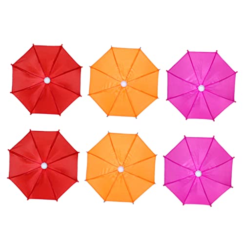 LOLIPPYY 6 Stück Mini Regenschirm Puppenschirm Mini Kompakter Regenschirm Mini Puppenhaus Foto Requisiten Dekorationsschirm Für Mini Performance Regenschirm von LOLIPPYY
