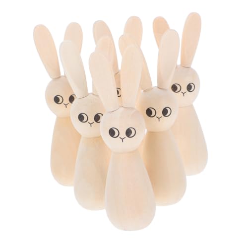 LOLIPPYY 6 Stück Osterhasenpuppe Steckpuppen Unvollendet Osterschmuck Ostern Diy Handwerk Hasenornament Osterdekorationen Selber Machen Osterhandwerk Dekoration Osterhasenfiguren Holz LOLIPPYY 6 Stück Osterhasenpuppe Steckpuppen Unvollendet Osterschmuck Ostern Diy Handwerk Hasenornament Osterdekorationen Selber Machen Osterhandwerk Dekoration Osterhasenfiguren Holz von LOLIPPYY