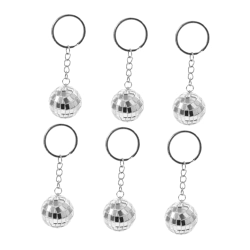 LOLIPPYY 6 Stück Spiegelkugel Schlüsselanhänger Silber Kompakt Vielseitig als Disco Party Dekoration Weihnachtsbaum Anhänger Festliche Geschenkidee für Weihnachten und Feiertagsfeiern LOLIPPYY 6 Stück Spiegelkugel Schlüsselanhänger Silber Kompakt Vielseitig als Disco Party Dekoration Weihnachtsbaum Anhänger Festliche Geschenkidee für Weihnachten und Feiertagsfeiern von LOLIPPYY