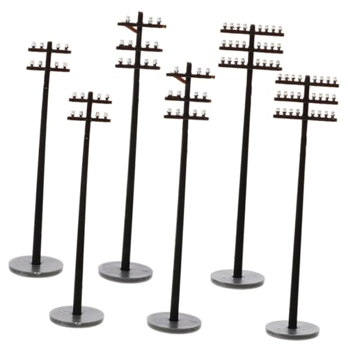 LOLIPPYY 6 Stück Teiliges Miniatur Telegraphenmasten DIY Modellbau Zubehör für Sandtisch Eisenbahn und Architektur Landschaft Kompakte Miniatur Pole für Diorama und Sandmodellgestaltung LOLIPPYY 6 Stück Teiliges Miniatur Telegraphenmasten DIY Modellbau Zubehör für Sandtisch Eisenbahn und Architektur Landschaft Kompakte Miniatur Pole für Diorama und Sandmodellgestaltung von LOLIPPYY