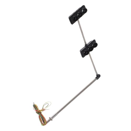 LOLIPPYY Ampelmodell Zuglichter Modelleisenbahnlampe Mini-straßenlaternen Modell Einer Straßenlaterne Zuglampe Modellleuchten Miniatur Modell Straßenlaterne Dark Grey Stahlrohr von LOLIPPYY