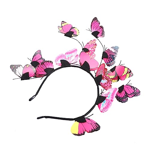 LOLIPPYY Braut Schmetterlings Haarreif Headdress für Hochzeiten Karneval Cosplay Wunderschönes Accessoire mit Einzigartigem Design für Festlichkeiten und Bühnenauftritte von LOLIPPYY