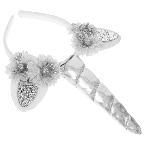 LOLIPPYY Einhorn Stirnband mit Blumen und Horn Silbergrau Bequemes Haarreif Partydekoration für Mädchen Festliches Kostüm accessoire für Karneval Geburtstag Cosplay und Fotorequisiten LOLIPPYY Einhorn Stirnband mit Blumen und Horn Silbergrau Bequemes Haarreif Partydekoration für Mädchen Festliches Kostüm accessoire für Karneval Geburtstag Cosplay und Fotorequisiten von LOLIPPYY