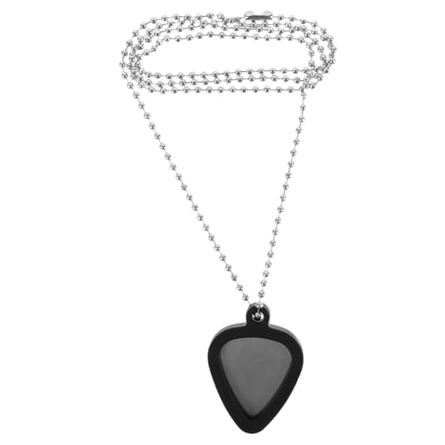 LOLIPPYY Einstellbare Gitarren Plektrum Halskette aus mit Herz Anhänger Teiliges Silikon Plektrumhalter für Ukulele und Gitarre Modisches Schmuckstück für Musiker und Musikliebhaber von LOLIPPYY