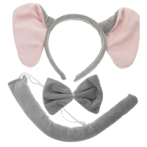 LOLIPPYY Elefantenohren Stirnband und Kostüm Set Damen Weiches Baumwollmaterial Bequemes Tierkostüm Zubehör für Karneval Cosplay Geburtstagsfeiern und Dschungel Mottopartys LOLIPPYY Elefantenohren Stirnband und Kostüm Set Damen Weiches Baumwollmaterial Bequemes Tierkostüm Zubehör für Karneval Cosplay Geburtstagsfeiern und Dschungel Mottopartys von LOLIPPYY