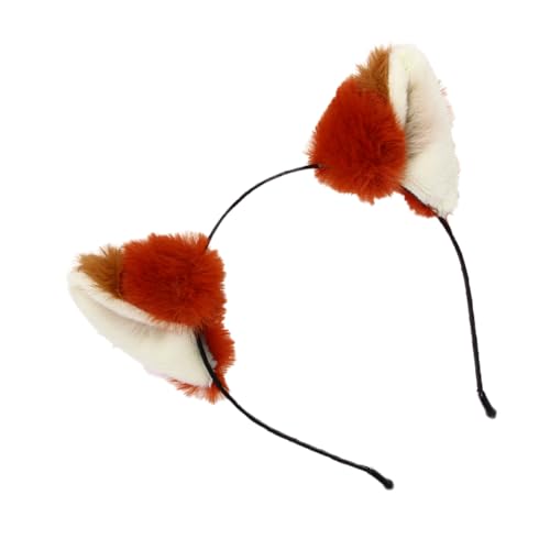 LOLIPPYY Faux Fuchsohren Stirnband aus Plüsch Handgefertigtes Tierohren Haarband für Cosplay Partys und Kostümzubehör Rot Braun für Verschiedene Anlässe LOLIPPYY Faux Fuchsohren Stirnband aus Plüsch Handgefertigtes Tierohren Haarband für Cosplay Partys und Kostümzubehör Rot Braun für Verschiedene Anlässe von LOLIPPYY