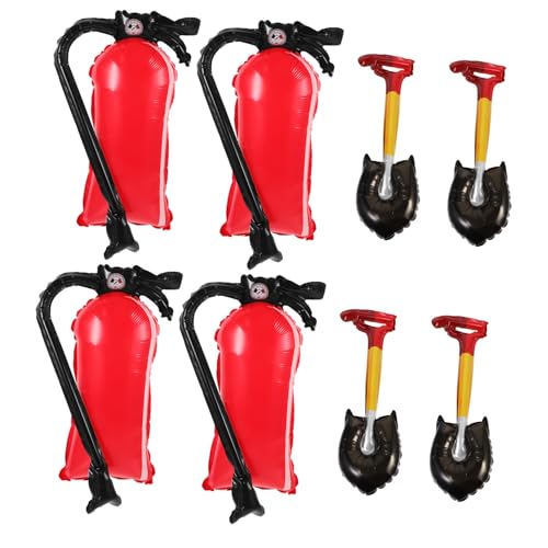 LOLIPPYY Feuerwehr Party Luftballons Feuerwehrschlauch und Feuerlöscher Folienballons Sticks für Geburtstag Deko Feuerwehr Mottoparty Vielseitige Festival Dekoration von LOLIPPYY