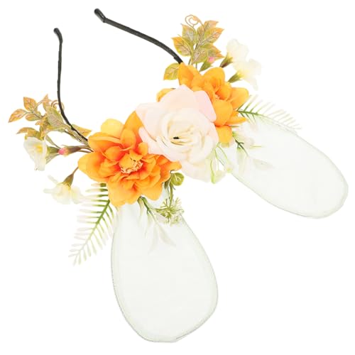 LOLIPPYY Floral Hasenohren Stirnband aus Stoff Niedliches Kaninchen Haarband für Kleine Mädchen Leichtes Bequemes Haarschmuck accessoire für Partys und Kostüm Langlebig und Farbecht von LOLIPPYY