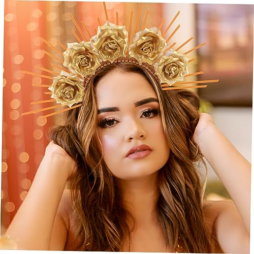 LOLIPPYY Göttinnen Haarreif mit Goldfarbenem Blumen Design Leichtes Kostüm Haaraccessoire für Damen für Party Cosplay Halloween und Festliche Anlässe LOLIPPYY Göttinnen Haarreif mit Goldfarbenem Blumen Design Leichtes Kostüm Haaraccessoire für Damen für Party Cosplay Halloween und Festliche Anlässe von LOLIPPYY