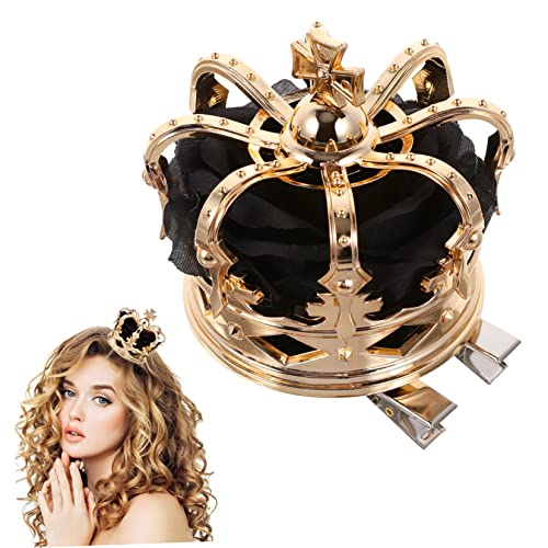 LOLIPPYY Goldene Krone Haarklammer Halloween Haarschmuck Eleganter Kopfschmuck für Cosplay Braut Tanzparty LOLIPPYY Goldene Krone Haarklammer Halloween Haarschmuck Eleganter Kopfschmuck für Cosplay Braut Tanzparty von LOLIPPYY