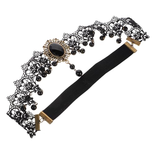LOLIPPYY Gothic Spitzen Haarband mit Kristalltropfen Vintage Halloween Kopfschmuck für Damen Schwarzes Spitze Stirnband mit Quasten Punkiger Haarschmuck für Kostüm und Alltag LOLIPPYY Gothic Spitzen Haarband mit Kristalltropfen Vintage Halloween Kopfschmuck für Damen Schwarzes Spitze Stirnband mit Quasten Punkiger Haarschmuck für Kostüm und Alltag von LOLIPPYY