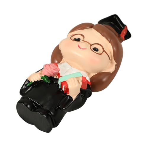 LOLIPPYY Graduation Cake Topper Resin Figurine Doktorhut Deko Abschlussfeier Party Kuchenornament Cartoon Cake Decorative Accessory von LOLIPPYY