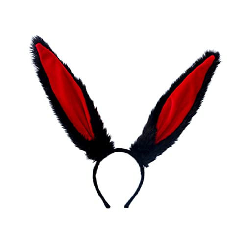 LOLIPPYY Haarreif Hasenohren Cosplay Bunny Ear Headband Schwarz Rot Tieraccessoire für Kostümparty Geburtstag Weihnachten Bühnenauftritt LOLIPPYY Haarreif Hasenohren Cosplay Bunny Ear Headband Schwarz Rot Tieraccessoire für Kostümparty Geburtstag Weihnachten Bühnenauftritt von LOLIPPYY
