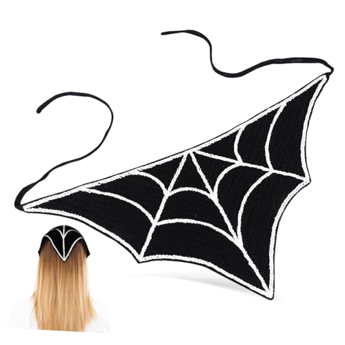 LOLIPPYY Halloween Bandana Kopftuch mit Schwarzem Spinnennetzmuster Dreieckiger Schal Verstellbares Stirnband für Damen Leichtes Bequemes Halloween Party Accessoire LOLIPPYY Halloween Bandana Kopftuch mit Schwarzem Spinnennetzmuster Dreieckiger Schal Verstellbares Stirnband für Damen Leichtes Bequemes Halloween Party Accessoire von LOLIPPYY