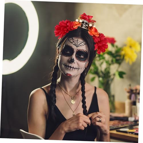 LOLIPPYY Halloween Haarreif mit und Künstlichen Blumen Leichter Kopfschmuck für Damen Bequemes Stirnband für Tag Toten Karneval Cosplay und Partyaccessoire LOLIPPYY Halloween Haarreif mit und Künstlichen Blumen Leichter Kopfschmuck für Damen Bequemes Stirnband für Tag Toten Karneval Cosplay und Partyaccessoire von LOLIPPYY