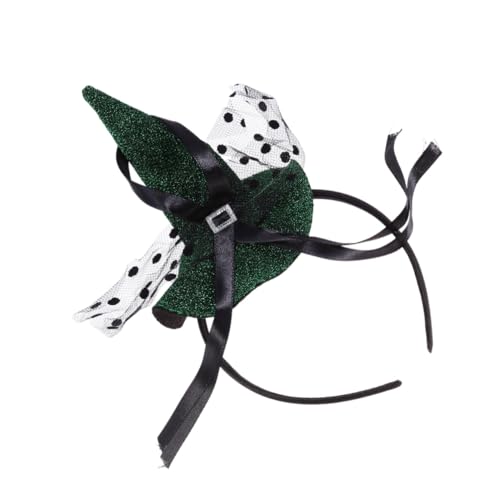 LOLIPPYY Halloween Hexenhut Haarreif Grün Lustiges Netz mit Punkten Spitz Zulaufendes Hexenhut Design Halloween Haarreifen für Damen für Kostüm Party Cosplay LOLIPPYY Halloween Hexenhut Haarreif Grün Lustiges Netz mit Punkten Spitz Zulaufendes Hexenhut Design Halloween Haarreifen für Damen für Kostüm Party Cosplay von LOLIPPYY