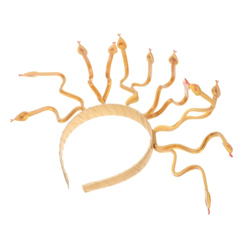 LOLIPPYY Halloween Medusa Kopfschmuck Schlangen Haarreif Goldfarben Cosplay Prop Halloween Kostüm Zubehör für Damen und Mädchen LOLIPPYY Halloween Medusa Kopfschmuck Schlangen Haarreif Goldfarben Cosplay Prop Halloween Kostüm Zubehör für Damen und Mädchen von LOLIPPYY