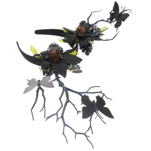 LOLIPPYY Halloween Party Haarreif mit Hirschgeweih Blumen Schmetterlingen und Blättern Kostüm Accessoire für Damen und Familien Passend für Tanz und Themenpartys LOLIPPYY Halloween Party Haarreif mit Hirschgeweih Blumen Schmetterlingen und Blättern Kostüm Accessoire für Damen und Familien Passend für Tanz und Themenpartys von LOLIPPYY
