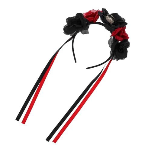 LOLIPPYY Halloween Skull Haarschmuck Stirnband Leichtes Party Haarband Damen Halloween Kostüm Zubehör Blumendekor von LOLIPPYY