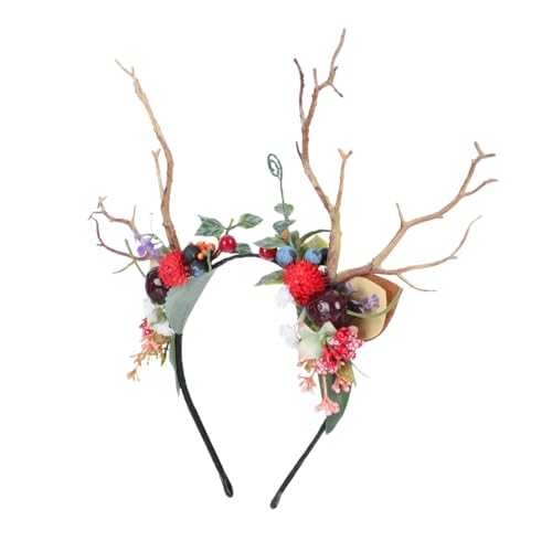 LOLIPPYY Halloween Stirnband mit Rentier Geweih und Simulierten Beerenzweigen Leichter Haarschmuck für Frauen und Mädchen Festliches Kopfschmuck Accessoire für Halloween und Karneval LOLIPPYY Halloween Stirnband mit Rentier Geweih und Simulierten Beerenzweigen Leichter Haarschmuck für Frauen und Mädchen Festliches Kopfschmuck Accessoire für Halloween und Karneval von LOLIPPYY