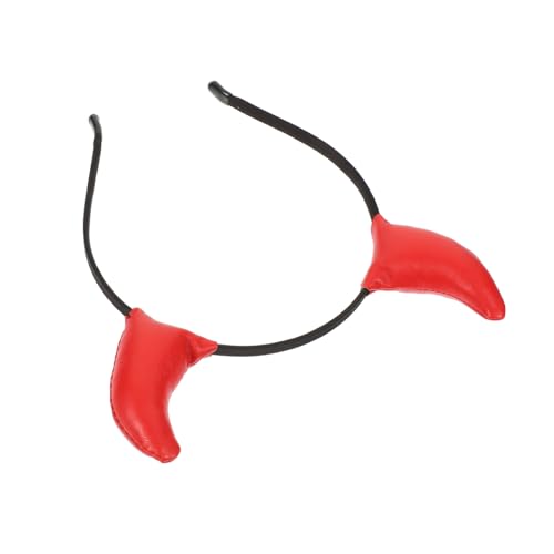 LOLIPPYY Halloween Teufelshörner Haarreif Rot Leichtes Bequemes Stirnband mit Kreativem Hörner Design für Damen für Halloween Kostüm und Party von LOLIPPYY