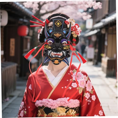 LOLIPPYY Handgefertigte Chinesische Vollgesichts Cosplay Maske Traditionell Bemalt Komfortabel und Leicht für Halloween Maskenball und Festivaldekorationen LOLIPPYY Handgefertigte Chinesische Vollgesichts Cosplay Maske Traditionell Bemalt Komfortabel und Leicht für Halloween Maskenball und Festivaldekorationen von LOLIPPYY