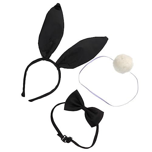 LOLIPPYY Hasenohren Haarreif Satin mit Fliege und Plüsch Kaninchen Kostüm Zubehör für Karneval Fasching Party und Osterfest Damen und Herren Verkleidung LOLIPPYY Hasenohren Haarreif Satin mit Fliege und Plüsch Kaninchen Kostüm Zubehör für Karneval Fasching Party und Osterfest Damen und Herren Verkleidung von LOLIPPYY