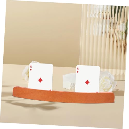 LOLIPPYY Holz Kartenhalter Spielkartenständer für Poker und Kartenspiele Kompakter Mehrfachkartenhalter für Einfache Organisation Innovatives Design für Leichtes Aufnehmen und Zurücklegen von LOLIPPYY
