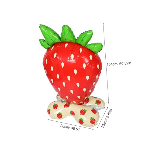 LOLIPPYY Inflatable Giant Strawberry Balloon Stehender Folienballon Realistisches Früchtemotiv Partydeko Kindergeburtstag Babyparty Sommer Feier LOLIPPYY Inflatable Giant Strawberry Balloon Stehender Folienballon Realistisches Früchtemotiv Partydeko Kindergeburtstag Babyparty Sommer Feier von LOLIPPYY