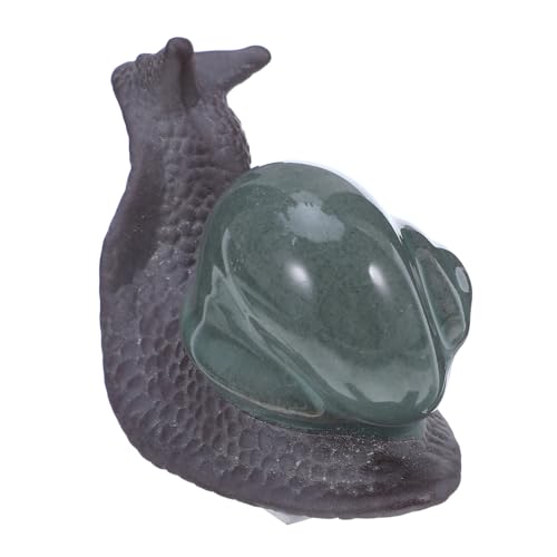LOLIPPYY Keramik Schnecken Figurine Desktop Bonsai Mikro Landschaft Ornament Langlebige Keramik Harmonische Gartendekoration für Balkon Blumenübertöpfe Innenräume Friedliche Atmosphäre von LOLIPPYY