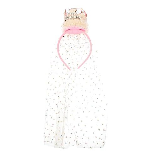 LOLIPPYY Krone Haarband für Geburtstags Stirnband mit Schleier für Besondere Anlässe für Partys Hochzeiten und Fotoshootings Bezauberndes Accessoire von LOLIPPYY