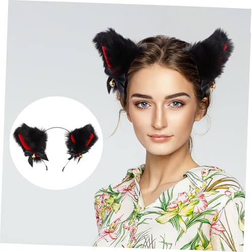 LOLIPPYY Kuscheliges Katzenohren Haarband mit Glöckchen Plüsch Tierohren Stirnband für Kostümparty Halloween Damen Mädchen Partyzubehör LOLIPPYY Kuscheliges Katzenohren Haarband mit Glöckchen Plüsch Tierohren Stirnband für Kostümparty Halloween Damen Mädchen Partyzubehör von LOLIPPYY