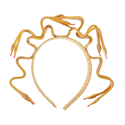 LOLIPPYY Medusa Schlangen Kopfstück Goldfarben Cosplay Party Kopfschmuck für Teens Halloween Karneval Kostüm Zubehör LOLIPPYY Medusa Schlangen Kopfstück Goldfarben Cosplay Party Kopfschmuck für Teens Halloween Karneval Kostüm Zubehör von LOLIPPYY