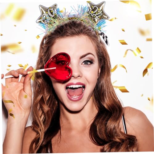 LOLIPPYY Neujahrs Haarreif mit Glänzendem Stern Design Langlebiges PVC Material Festliches Party Accessoire für Silvester Bar Festival Stilvoller Kopfschmuck für Damen und Familien LOLIPPYY Neujahrs Haarreif mit Glänzendem Stern Design Langlebiges PVC Material Festliches Party Accessoire für Silvester Bar Festival Stilvoller Kopfschmuck für Damen und Familien von LOLIPPYY