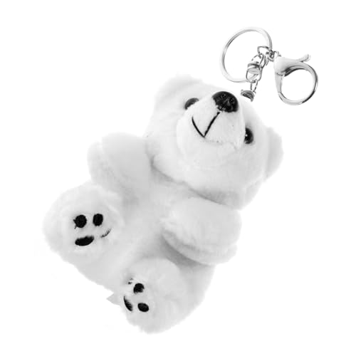 LOLIPPYY Niedlicher Mini Eisbär Schlüsselanhänger aus Weichem Plüsch Leichter Langlebiger Schlüsselring Anhänger für Taschen Geschenke Partydeko von LOLIPPYY
