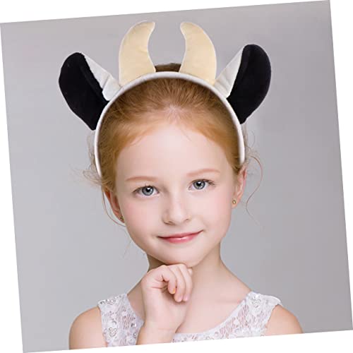LOLIPPYY Plüsch Haarreif Kuh Ohren mit Hörnern Weicher Tier Haarschmuck für Halloween Kostüm Leichtes Komfortables Stirnband für Damen und Niedliches Party Accessoire LOLIPPYY Plüsch Haarreif Kuh Ohren mit Hörnern Weicher Tier Haarschmuck für Halloween Kostüm Leichtes Komfortables Stirnband für Damen und Niedliches Party Accessoire von LOLIPPYY