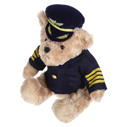 LOLIPPYY Plüschbär Stofftier Bär Plüschbär Stofftier Uniformes Plüschspielzeug Plüsch Stofftier Weicher Plüschbär Süßer Plüschbär Partygeschenk Stoffbär Bär Plüschpuppe Pp Baumwolle von LOLIPPYY