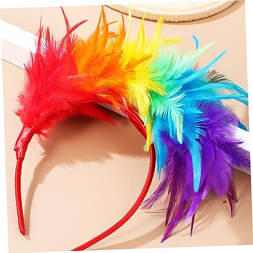 LOLIPPYY Regenbogen Federschmuck Haarreif Damen Karneval Haaraccessoire Festliches Stirnband für Verschiedene Frisuren Cosplay Party LOLIPPYY Regenbogen Federschmuck Haarreif Damen Karneval Haaraccessoire Festliches Stirnband für Verschiedene Frisuren Cosplay Party von LOLIPPYY