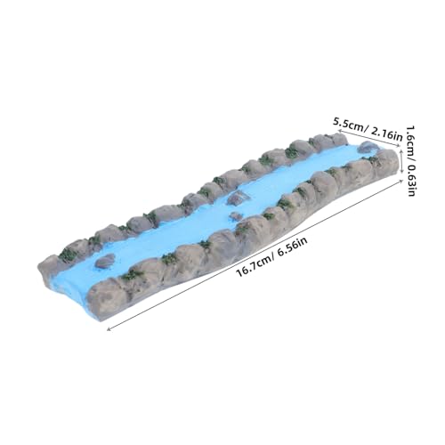 LOLIPPYY Resin Miniatur Bachlauf Dekoration Sandtisch Landschaft Fluss Kunsthandwerk für Zuhause Büro Yoga Entspannung Feng Shui Gartendeko Fairy Garden River Micro Stream von LOLIPPYY