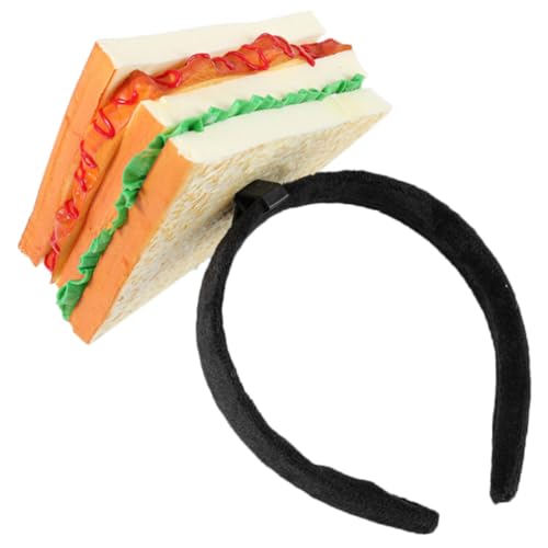 LOLIPPYY Sandwich Haarreif Food Modellierung Leichtes Hautfreundliches Party Haarband Kreativer Kopfschmuck für Karneval Halloween LOLIPPYY Sandwich Haarreif Food Modellierung Leichtes Hautfreundliches Party Haarband Kreativer Kopfschmuck für Karneval Halloween von LOLIPPYY