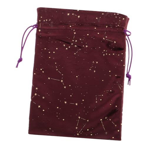 LOLIPPYY Starlit Sky Flocking Kordelzugbeutel Langlebiger Beutel Aus Beflocktem Stoff Für Karten Praktischer Aufbewahrungsbeutel Für Unterwegs Und Zu Hause von LOLIPPYY