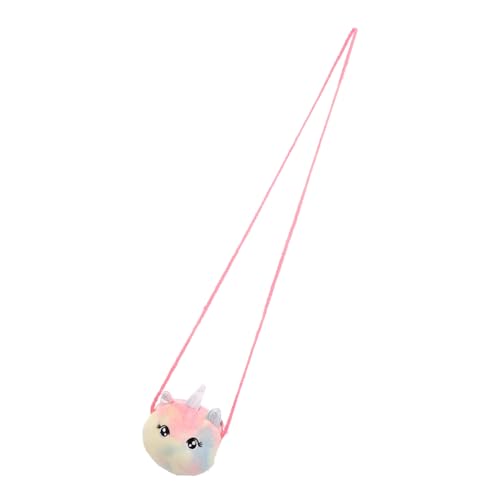 LOLIPPYY Stylische Einhorn Umhängetasche für Mädchen Kuscheliges Plüschmaterial Vielseitig Tragbar als Crossbody Schultertasche ca Sicherer Münzbeutel für Kleingeld und Praktische von LOLIPPYY