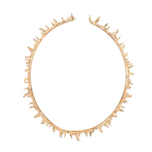 LOLIPPYY Thorn Headband Krone Gold Halbe Krone Handgefertigt Leicht Komfortabel Für Halloween Cosplay Geburtstag Party Festliche Kostümaccessoires LOLIPPYY Thorn Headband Krone Gold Halbe Krone Handgefertigt Leicht Komfortabel Für Halloween Cosplay Geburtstag Party Festliche Kostümaccessoires von LOLIPPYY