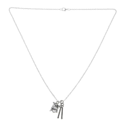 LOLIPPYY Trommel Halskette Schmuck Musik Halskette Musik Charms Trommel Anhänger Halskette Anhänger Musikinstrument Design Halskette Instrumentenschmuck Schicke Halskette von LOLIPPYY
