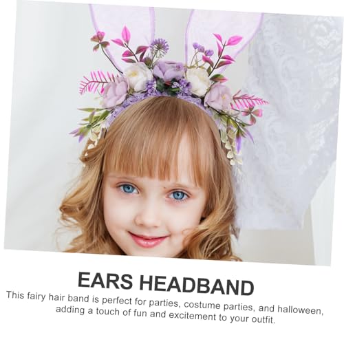 LOLIPPYY Verstellbares Kaninchenohren stirnband mit Floraler Dekoration Langlebiges Cosplay accessoire für Frauen Vielseitiges Party Halloween haarband für Altersgruppen LOLIPPYY Verstellbares Kaninchenohren stirnband mit Floraler Dekoration Langlebiges Cosplay accessoire für Frauen Vielseitiges Party Halloween haarband für Altersgruppen von LOLIPPYY