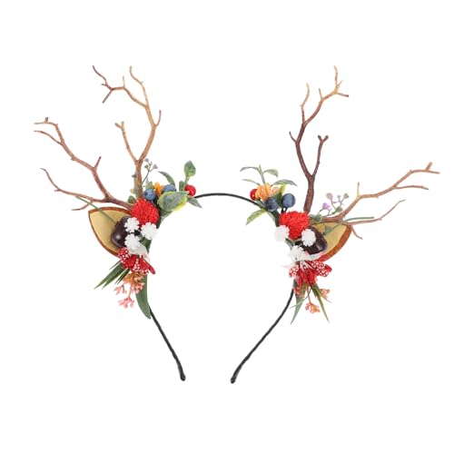 LOLIPPYY Weihnachts Haarreif Geweih mit Künstlichen und Beeren Robustes Komfortables Kopfschmuck Accessoire für Party Hochzeit Fasching Festliche Haar Dekoration LOLIPPYY Weihnachts Haarreif Geweih mit Künstlichen und Beeren Robustes Komfortables Kopfschmuck Accessoire für Party Hochzeit Fasching Festliche Haar Dekoration von LOLIPPYY