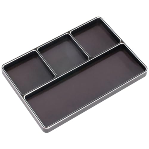 LOLPALONE 1/10 1/8 RC Metall Automodell CNC Gitter Einfache Schraube Scheibe Aufbewahrungsbox Metallmutter Zubehör Tablett Schwarz von LOLPALONE