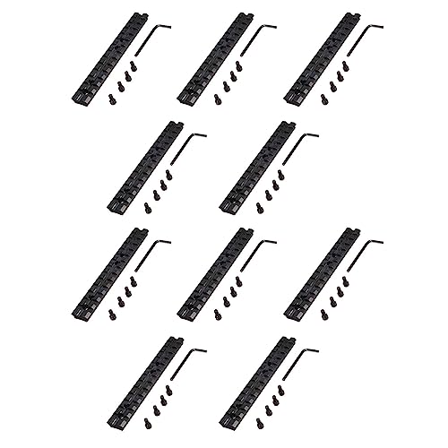 LOLPALONE 10 Stücke 14cm Zielfernrohr Picatinny/Schiene Rail Scope Mount 13 Slots Schwarz von LOLPALONE